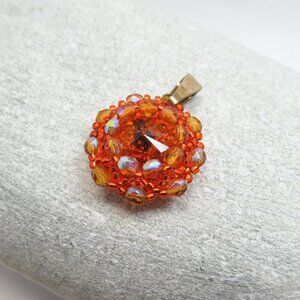 Hand Woven Rivoli pendant